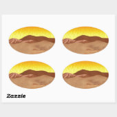 カラハリ砂漠 楕円形シール (シート)