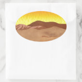 カラハリ砂漠 楕円形シール (バッグ)