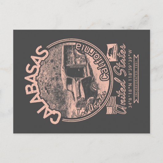 カラバサスカリフォルニアマリブクリーク州パーク ポストカード (正面)