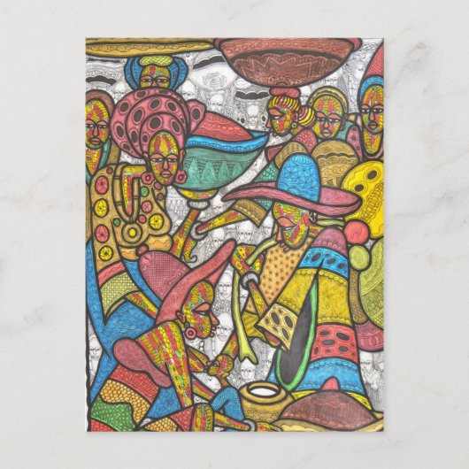 カラバッシュ市場 ポストカード (正面)