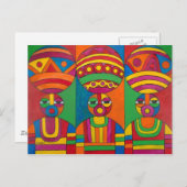 カラバッシュ2世を持つ女性 ポストカード (正面/裏面)