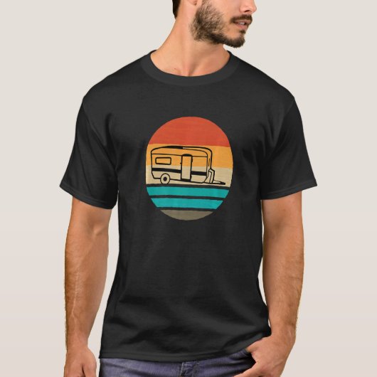 カラバンキャンピングキャおもしろいンピング Tシャツ (正面)