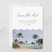 カラパキビーチ日付リフエ結婚ズを保存 招待状 (正面)