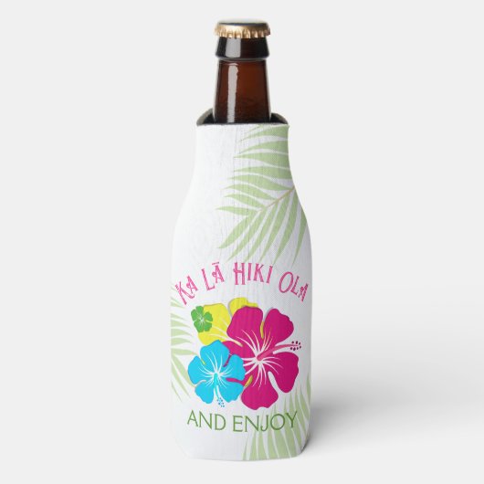 カラヒキオラトロピカルルアウ(ハワイ式宴会)党寄り ボトルクーラー (ボトル正面)