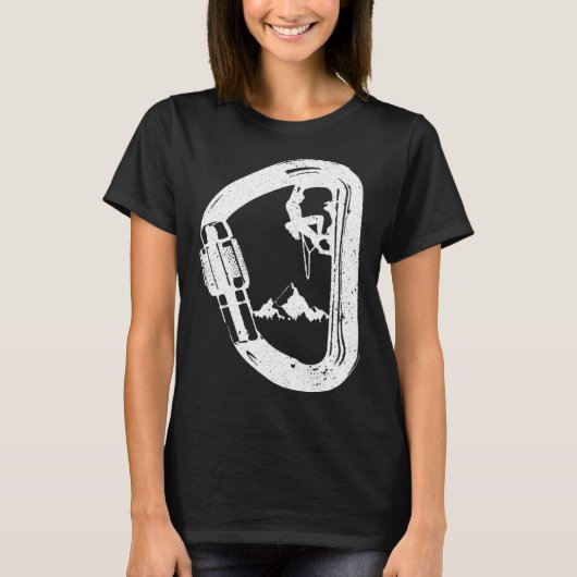 カラビナーウィズマウンテンズ登山 Tシャツ (正面)