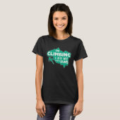 カラビナー登山登山自分のスタントをする Tシャツ (正面フル)