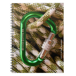 カラビナ及び登山ロープ手帳 ノートブック