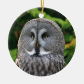 カラフトフクロウ セラミックオーナメント (正面)