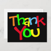 カラフルありがとうはがき ポストカード (正面/裏面)