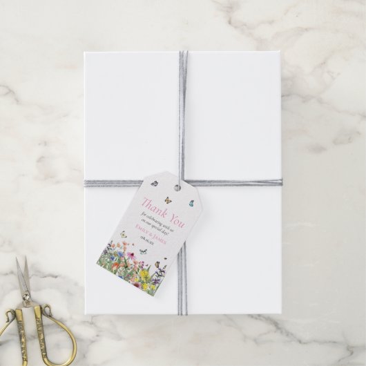 カラフルありが結婚とう ギフトタグ (より糸付き)