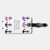 カラフルいかり、いかりのパターン、名前 ラゲッジタグ (裏面横)