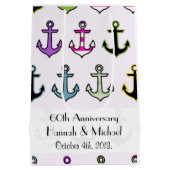 カラフルいかり,いかりのパターン，記念日 ミディアムペーパーバッグ (裏面)