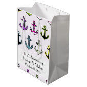 カラフルいかり,いかりのパターン，記念日 ミディアムペーパーバッグ (裏面アングル)