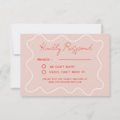 カラフルおもしろいお洒落レトロ結婚ズ 出欠カード (裏面)