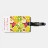 カラフルおもしろいの実のパターン ラゲッジタグ (裏面横)