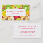 カラフルおもしろいの実のパターン 名刺 (正面/裏面)