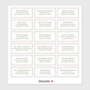 カラフルおもしろいの結婚ゲスト受信者名アドレス シール