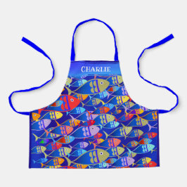 カラフルおもしろいアールデコ エプロン