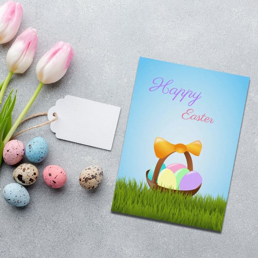 カラフルおもしろいイースターエッグホリデーズカード サンキューカード