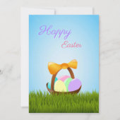 カラフルおもしろいイースターエッグホリデーズカード サンキューカード (正面)