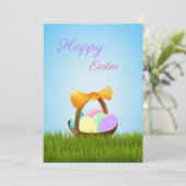 カラフルおもしろいイースターエッグホリデーズカード サンキューカード (スタンド正面)