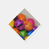 カラフルおもしろいイースター卵 スタンダードカクテルナプキン (角)