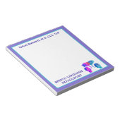 カラフルおもしろいカスタムSLPメモ帳!ノートパッド ノートパッド (アングル)