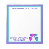 カラフルおもしろいカスタムSLPメモ帳!ノートパッド ノートパッド (正面)