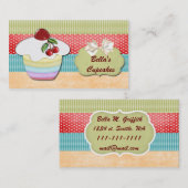 カラフルおもしろいカップケーキの名刺 名刺 (正面/裏面)