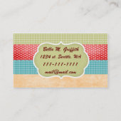 カラフルおもしろいカップケーキの名刺 名刺 (裏面)