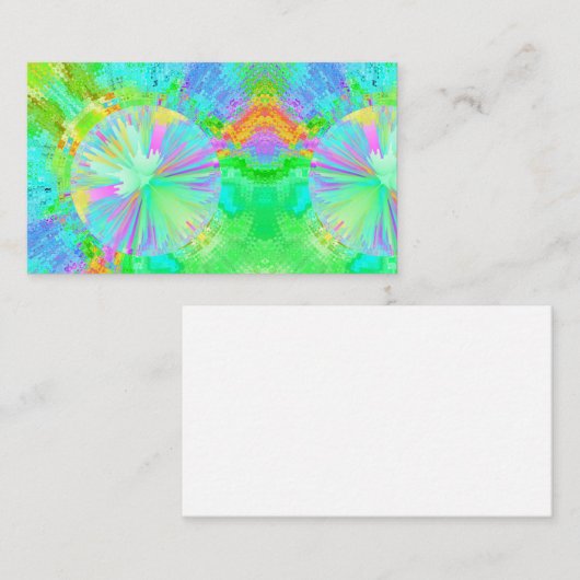 カラフルおもしろいキッズ絵を描(ばちゃばちゃ)跳ねる 名刺 (正面/裏面)