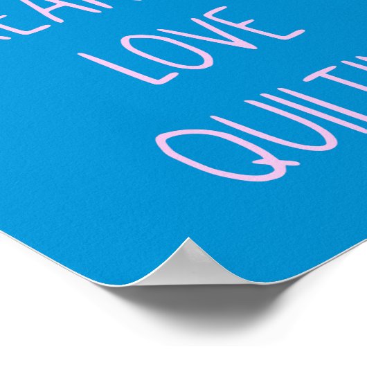 カラフルおもしろいキルティングラブことわざforキルターズ ポスター (角)