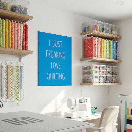 カラフルおもしろいキルティングラブことわざforキルターズ ポスター