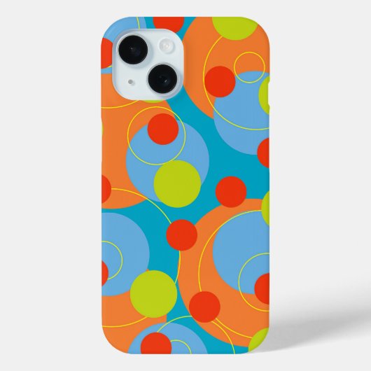 カラフルおもしろいサークルかわいい水玉模様フルーティーGroovy Case-Mate iPhoneケース (裏面)