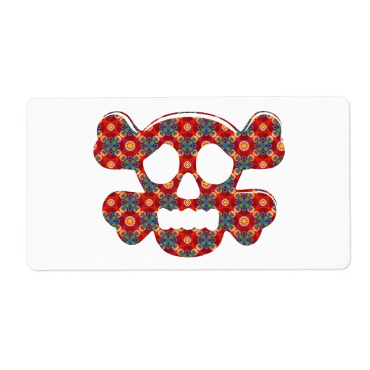 カラフルおもしろいスカル ラベル (正面)