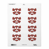 カラフルおもしろいスカル ラベル (フルシート)