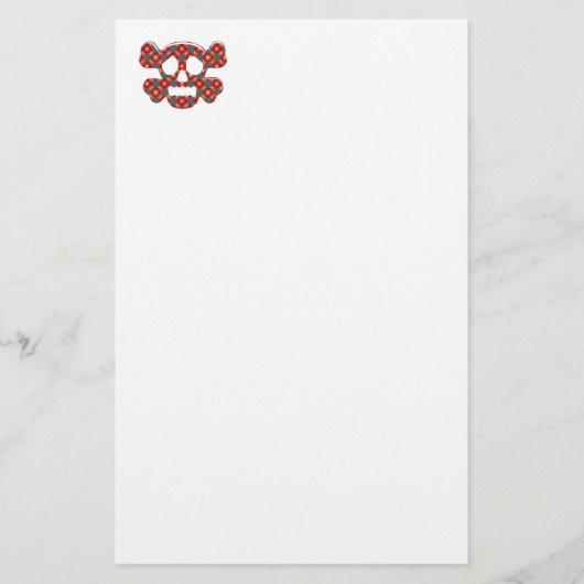 カラフルおもしろいスカル 便箋 (正面)