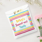 カラフルおもしろいストライプのキャンディマイスウィートティースバッグ フェイバーバッグ (封をした状態)