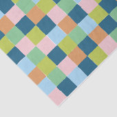 カラフルおもしろいチェック板ブロックパターン 薄葉紙 (詳細)