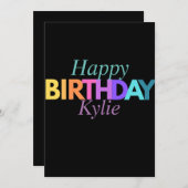 カラフルおもしろいハッピーバースデー シーズンカード (正面/裏面)