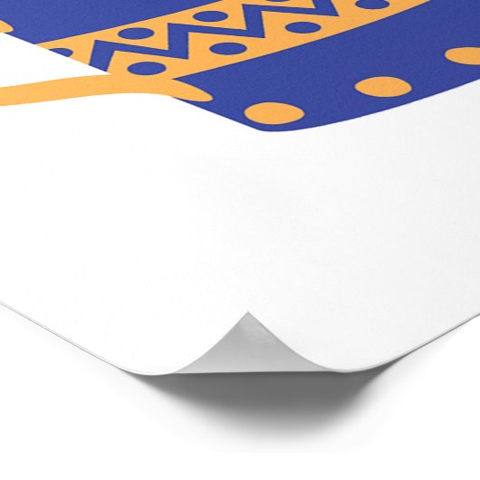 カラフルおもしろいパターン(の模様が)あるコーヒーマグセット ポスター (角)