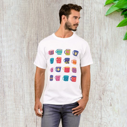カラフルおもしろいパターン（の模様が）あるコーヒーマグセット Tシャツ