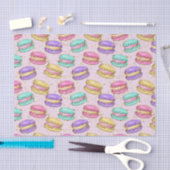 カラフルおもしろいフェイクグリッターMacaronクッキーパターン 薄葉紙 (クラフト)