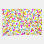 カラフルおもしろいブロブ抽象芸術アートパターン キッチンタオル (横)