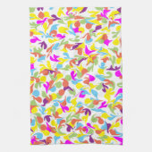 カラフルおもしろいブロブ抽象芸術アートパターン キッチンタオル (縦)