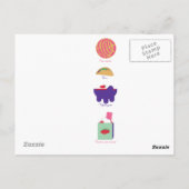 カラフルおもしろいメキシコ料理はがき ポストカード (裏面)