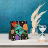 カラフルおもしろいメリーオーナメントクリスマス フォトプラーク (インサイチュ)