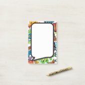 カラフルおもしろいモダン漫画本の音声バブル ポストイット (デスク上)