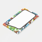 カラフルおもしろいモダン漫画本の音声バブル ポストイット (アングル)