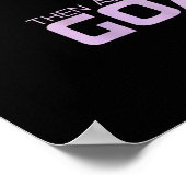 カラフルおもしろいヤギ贈り物 ポスター (角)